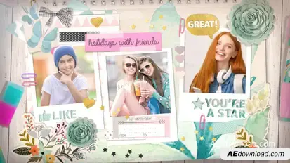 Family Memories - Kids Photo Album Video Displays template preview