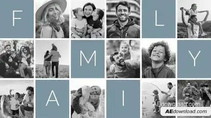 Family Photo Collage Video Template Elements template preview