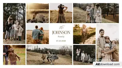 Family Photo Collage Video Template Video Displays template preview