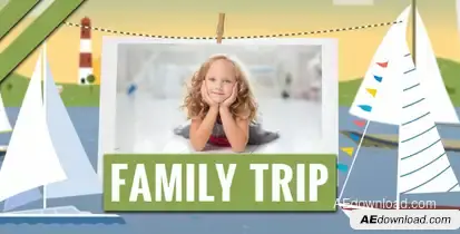 Family Trip Video Displays template preview