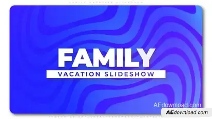 Family Vacation Slideshow Video Displays template preview