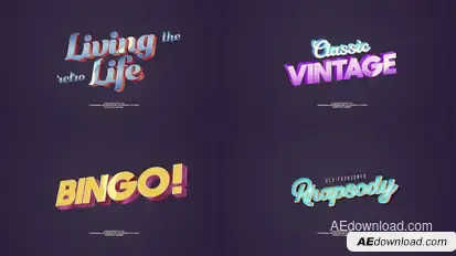 Fancy Retro Titles Titles template preview