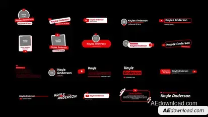 Fancy YouTube Lower Thirds Titles template preview