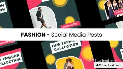 Fashion - Social Media Posts Elements template preview
