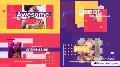 Fashion Colorful Intro Product Promo template preview