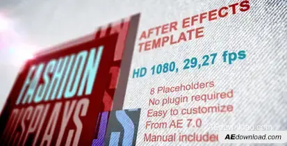Fashion Displays with Text Presentation Video Displays template preview