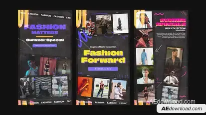 Fashion Film Strip Story Openers template preview
