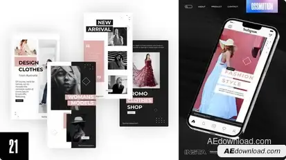 Fashion Instagram Stories Video Displays template preview
