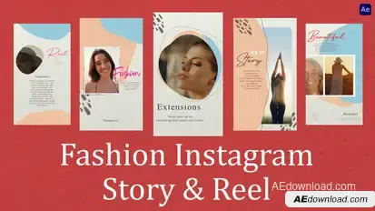 Fashion Instagram Story & Reels broadcast-packages template preview