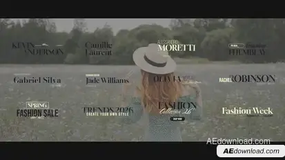 Fashion Lower Thirds Elements template preview