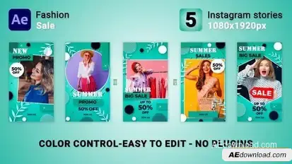 Fashion Sale Instagram Stories Openers template preview
