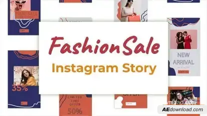 Videohive Fashion Sale Instagram Story Pack Video Displays template preview