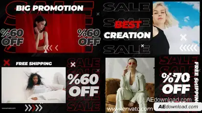 Fashion sale intro broadcast-packages template preview