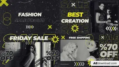 Fashion sale opener broadcast-packages template preview