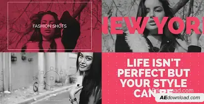 Fashion Shots Video Displays template preview