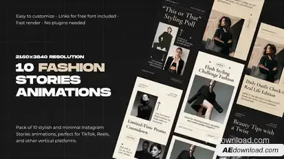Fashion Stories Elements template preview