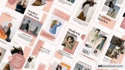 Fashion Stories Video Displays template preview