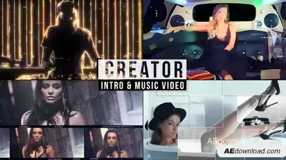 Creator Intro & Music Video Video Displays template preview
