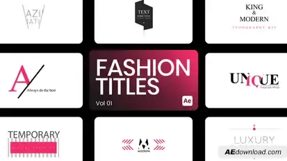 Fashion Titles 01 for After Effects Titles template preview