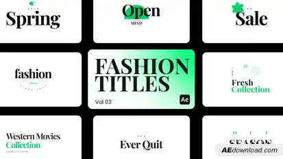 Fashion Titles 03 for After Effects Titles template preview