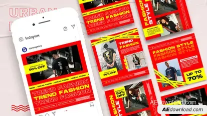 Fashion Urban Instagram Post Template Product Promo template preview