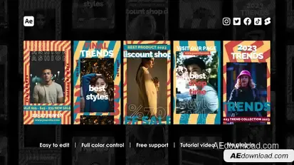 Fashion Week Instagram Stories Product Promo template preview