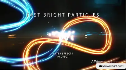 Fast Bright Particles Logo Stings template preview