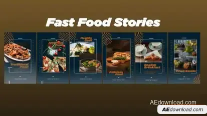 Fast Food Stories Openers template preview