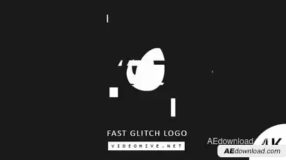 Fast Glitch Logo Logo Stings template preview