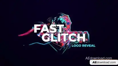 Fast Glitch Logo Reveal Logo Stings template preview