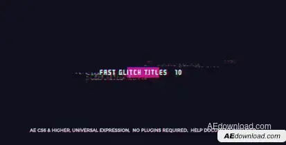 Fast Glitch Titles Titles template preview