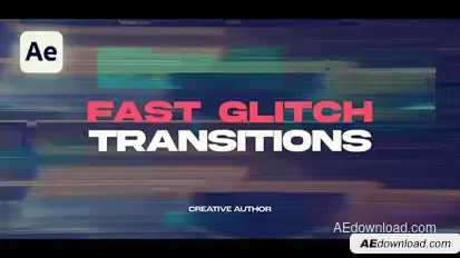 Fast Glitch Transitions Elements template preview