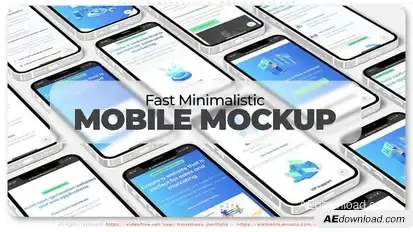 Fast Minimalistic Mobile Mockup Product Promo template preview