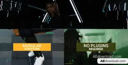 Fast Modern Reel with Titles Video Displays template preview