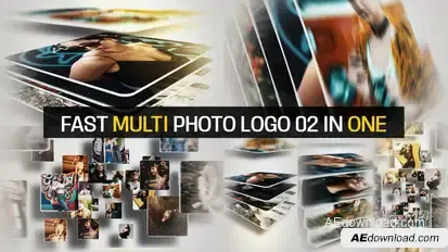 Fast Multi Photo Logo Logo Stings template preview