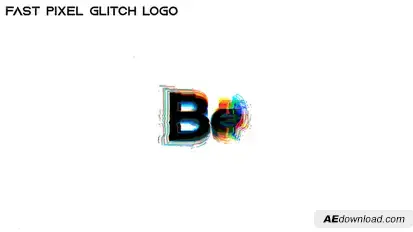 Fast Pixel Glitch Logo Logo Stings template preview