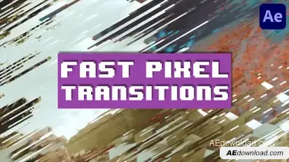 Fast Pixel Transitions for After Effects Elements template preview