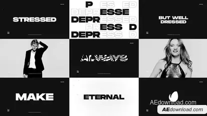 Short Dynamic Opener / Kinetic Typography / Stomp Titles / Fashion Event Promo / Fast Intro Openers template preview