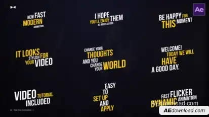 Fast Text Animation 1.0  AE Titles template preview
