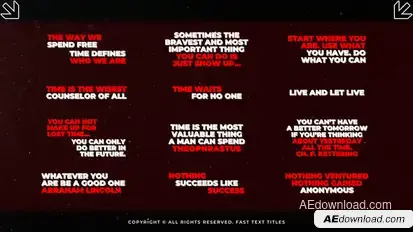 Fast Text Titles | AE Titles template preview