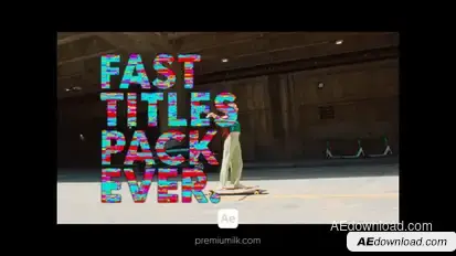 Fast Titles Pack Glitch Color Titles template preview