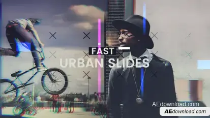 Fast Urban Slides Video Displays template preview