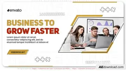 Faster Business Growth Presentation Video Displays template preview