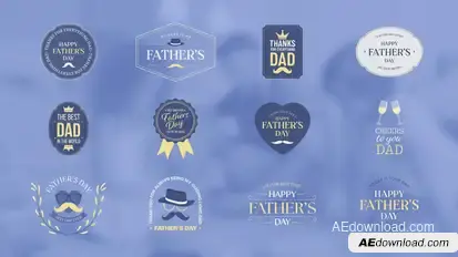Father's Day Badge Titles Titles template preview