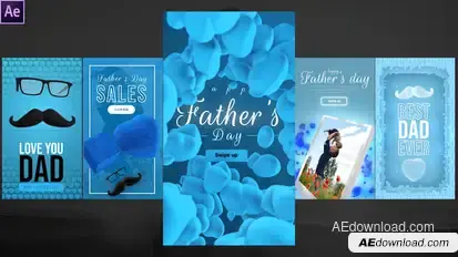 Father's Day Instagram Stories Elements template preview