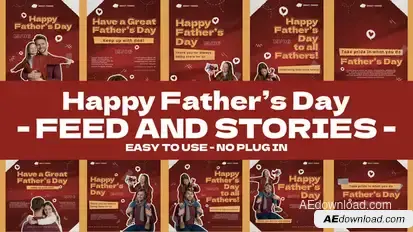 Father Day Feed and Stories Instagram Openers template preview