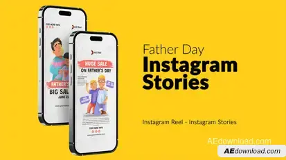 Father Day Instagram Stories Openers template preview