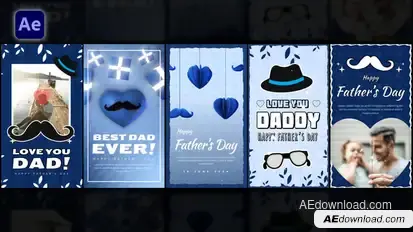Fathers Day Stories Pack Openers template preview