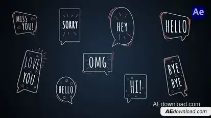 Feeling Expressions Bubbles [After Effects] Titles template preview