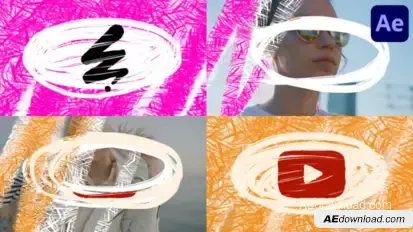 Felt Pen Drawing Logo Transitions for After Effects Elements template preview